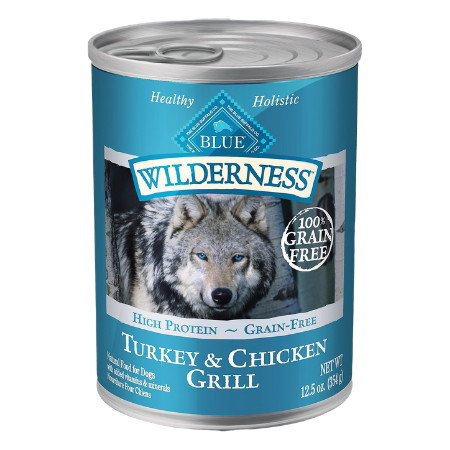 Blue Buffalo Wilderness Turkey & Chicken Grill Grain-Free Canned Dog Food