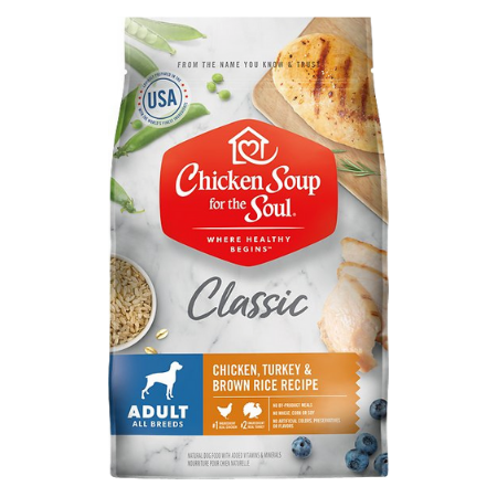 Chicken Soup for the Soul Chicken, Turkey, & Brown Rice Recipe Dry Dog Food