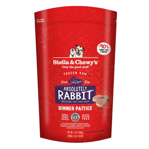 Stella & Chewy's Absolutely Rabbit Grain-Free Frozen Raw Dinner Patties
