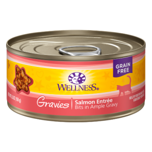 Wellness Natural Grain-Free Gravies Salmon Entree Canned Cat Food