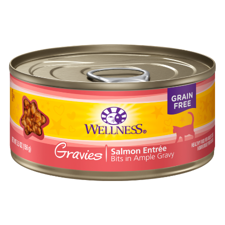 Wellness Natural Grain-Free Gravies Salmon Entree Canned Cat Food
