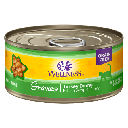 Wellness Natural Grain-Free Gravies Turkey Dinner Canned Cat Food