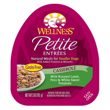 Wellness Petite Entrees Casserole with Roasted Lamb, Peas & White Sweet Potatoes Grain-Free Wet Dog Food