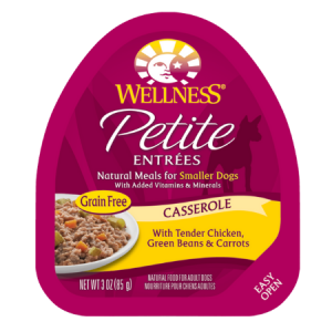 Wellness Petite Entrees Casserole with Tender Chicken, Green Beans & Carrots Grain-Free Wet Dog Food
