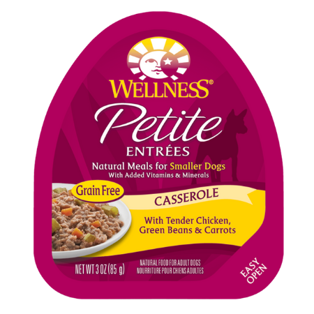 Wellness Petite Entrees Casserole with Tender Chicken, Green Beans & Carrots Grain-Free Wet Dog Food