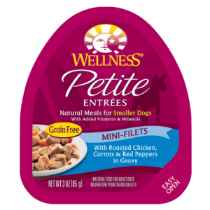 Wellness Petite Entrees Mini-Filets with Roasted Chicken, Carrots & Red Peppers in Gravy Grain-Free Wet Dog Food