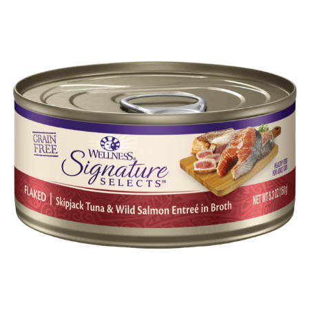 Wellness skipjack tuna & wild salmon cat