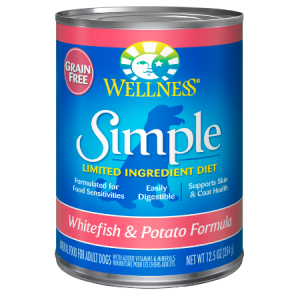 Wellness Simple Limited Ingredient Diet Grain-Free Whitefish & Potato Formula Canned Dog Food