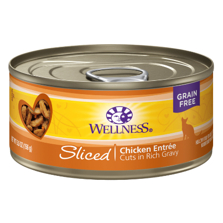 Wellness Sliced Chicken Entree Grain-Free Canned Cat Food