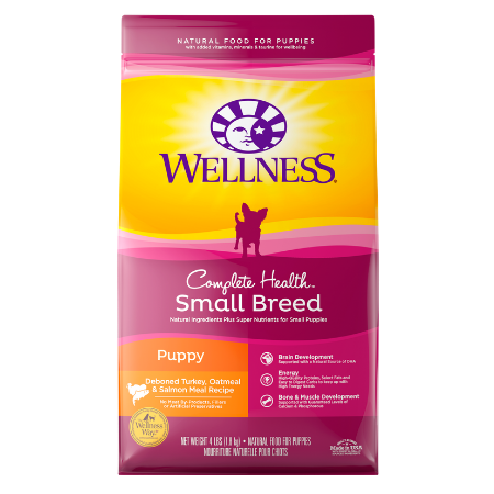 Wellness Small Breed Complete Health Puppy Turkey, Oatmeal & Salmon Meal Recipe Dry Dog Food