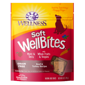 Wellness WellBites Grain-Free Beef & Turkey Recipe Soft & Chewy Dog Treats