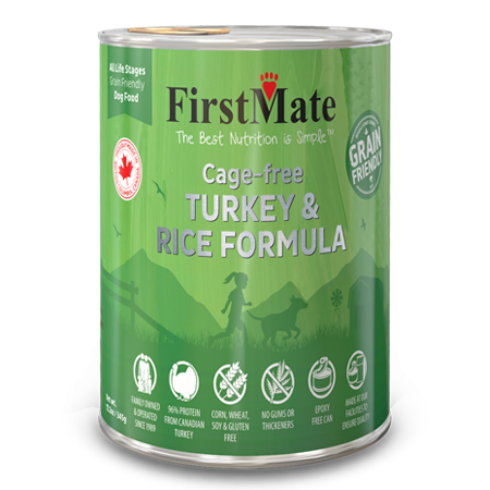 FirstMate Cage Free Turkey & Rice Canned Dog Food