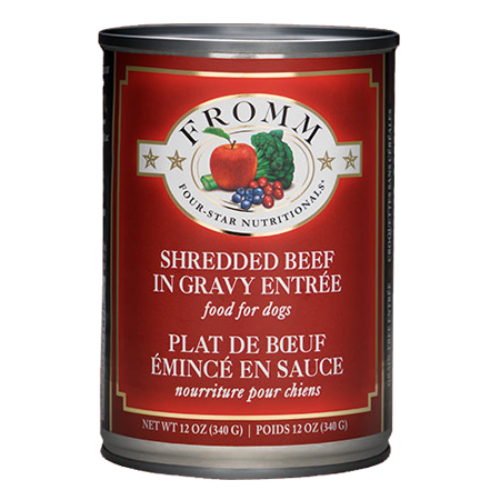 Fromm Shredded Beef Gravy Entree Canned Dog Food