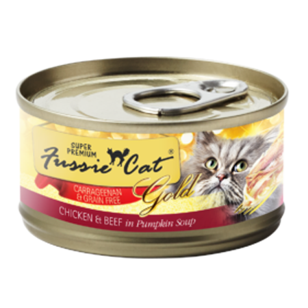 Fussie Cat Super Premium Chicken & Beef Formula in Pumpkin Soup Grain-Free Canned Cat Food