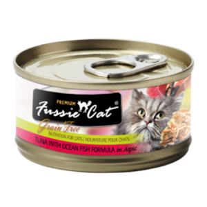 Fussie Cat Premium Tuna with Ocean Fish Formula in Aspic Grain-Free Canned Cat Food