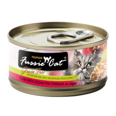 Fussie Cat Premium Tuna with Ocean Fish Formula in Aspic Grain-Free Canned Cat Food