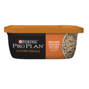 Purina Pro Plan Savory Meals Braised Chicken & Spinach Canned Dog Food