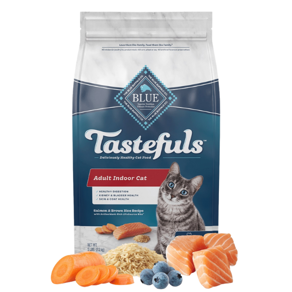 Blue Tastefuls Indoor Adult Cat Salmon & Brown Rice Recipe