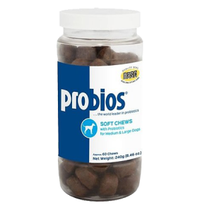 Probios Soft Chews with Probiotics Supplement for Medium & Large Dogs