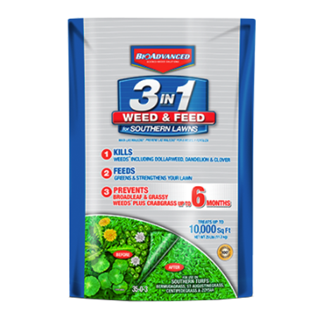 BioAdvanced 3-In-1 Weed & Feed For Southern Lawns