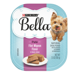 Bella Paté Wet Small Dog Food Filet Mignon Flavor In Savory Juices