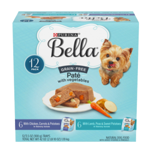 Bella Grain-Free Paté Wet Small Dog Food With Chicken, Carrots & Potatoes and Lamb, Peas & Sweet Potatoes