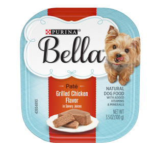 Bella Paté Wet Small Dog Food Grilled Chicken Flavor In Savory Juices