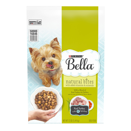 Bella Natural Dry Small Dog Food With a Blend of Real Turkey & Chicken
