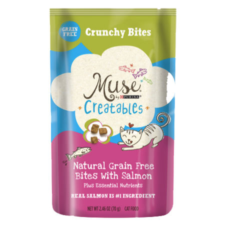 Purina Muse Creatables Natural Grain Free Bites With Salmon Dry Cat Food