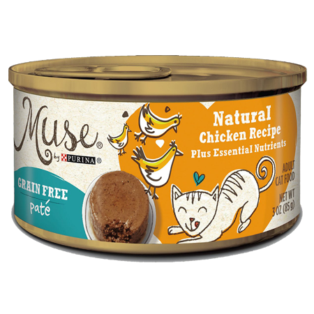 Purina Muse Natural Chicken Recipe Grain-Free Pate Canned Cat Food