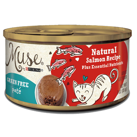 Purina Muse Natural Salmon Recipe Grain-Free Pate Canned Cat Food