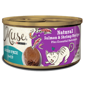 Purina Muse Natural Salmon & Shrimp Recipe Grain-Free Pate Canned Cat Food