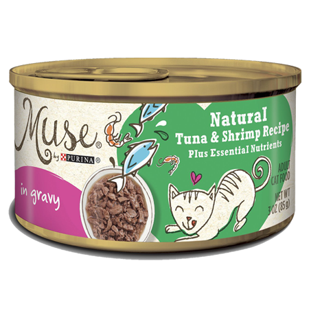 Purina Muse Natural Tuna & Shrimp Recipe in Gravy Canned Cat Food