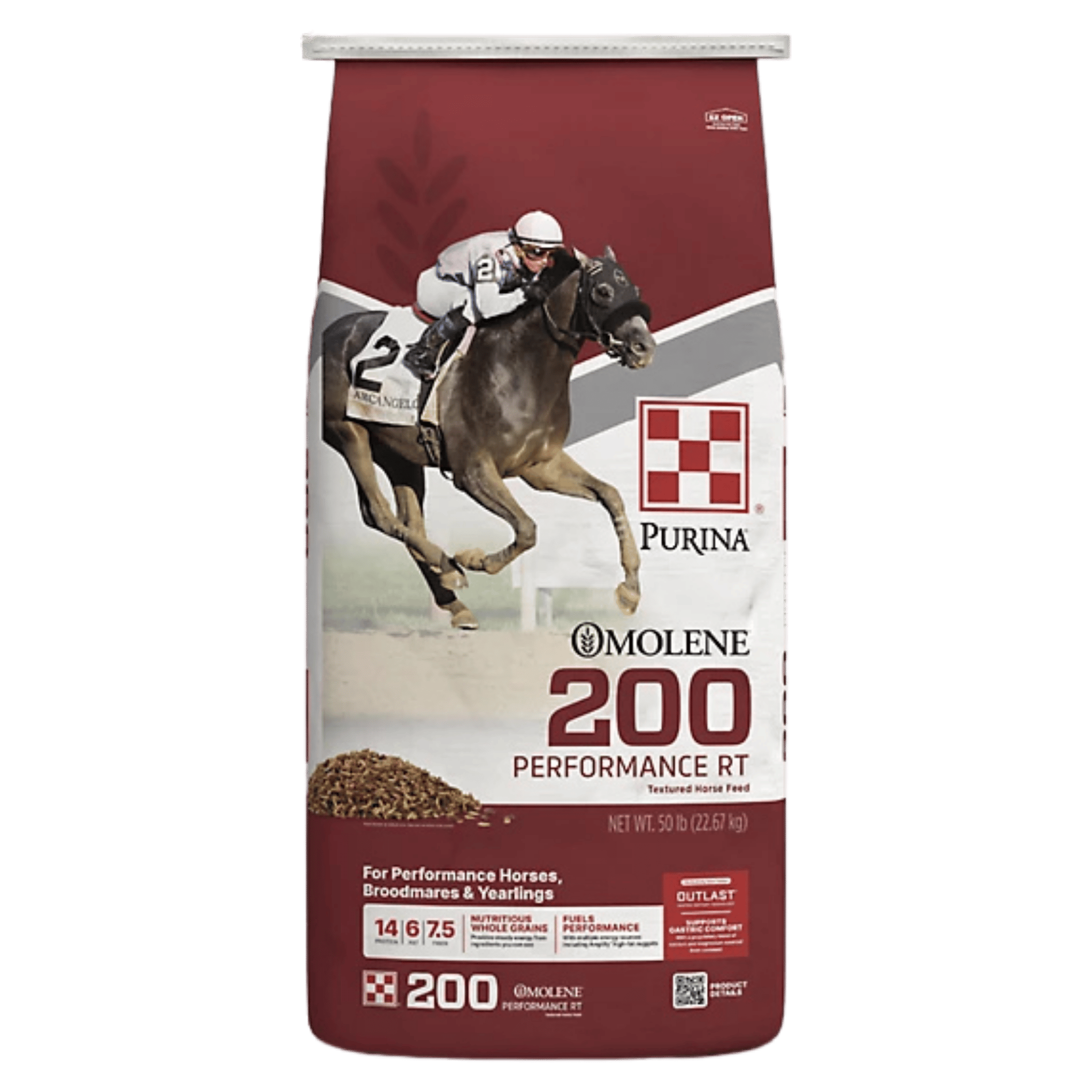 Purina Omolene 200 Performance RT. 50-lb bag.