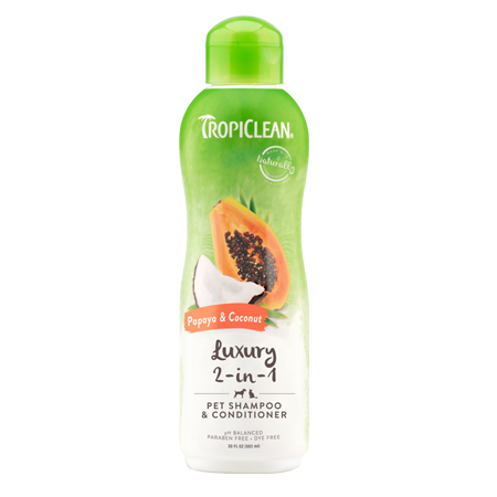 TropiClean Papaya & Coconut Luxury 2-in-1 Pet Shampoo & Conditioner