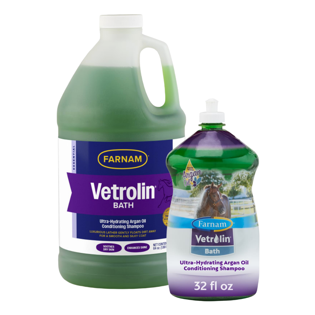 Farnam Vetrolin Bath. Bottle of green liquid.