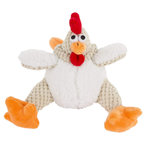 GoDog Checkers Chew Guard Rooster Dog Toy