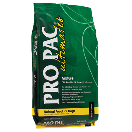 PRO PAC Ultimates Mature Chicken Meal & Brown Rice Dry Dog Food