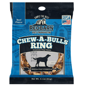 Redbarn Beef Flavor Skin & Coat Formula Chew-A-Bulls Ring Dog
