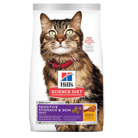 Hill's Science Diet Adult Sensitive Stomach & Skin Chicken & Rice Recipe Dry Cat Food