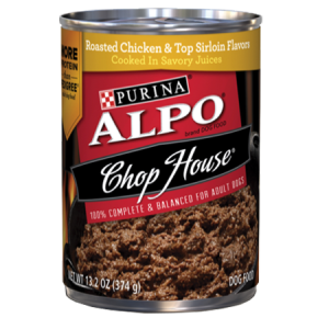 Purina ALPO Chop House Roasted Chicken & Top Sirloin Flavors Wet Dog Food