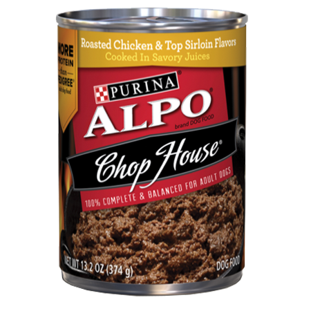 Purina ALPO Chop House Roasted Chicken & Top Sirloin Flavors Wet Dog Food