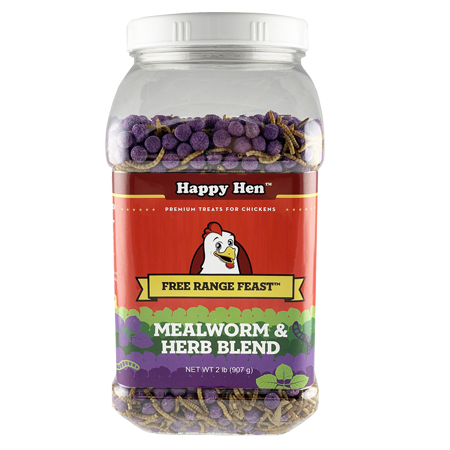 Happy Hen Treats Free Range Feast Mealworm & Herb Blend Chicken Treats