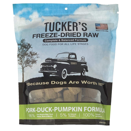 Tucker's Freeze Dried Raw Dog Food, Pork, Duck & Pumpkin Formula
