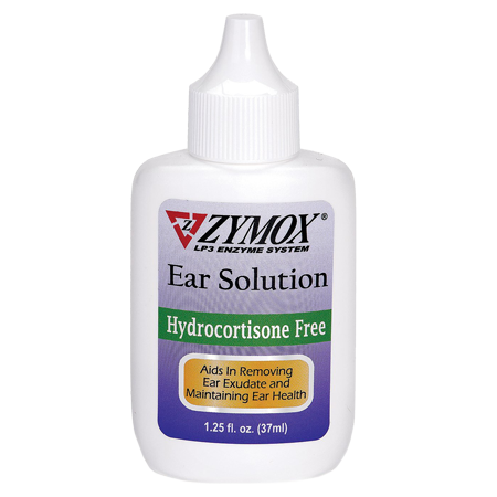 Zymox Hydrocortisone Free Dog & Cat Ear Solution, 1.25-oz bottle