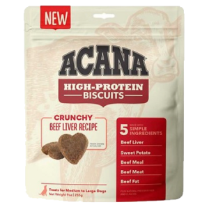 ACANA High-Protein Biscuits, Crunchy Beef Liver Recipe Dog Treats