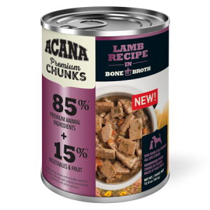 ACANA® Premium Chunks Lamb Recipe In Bone Broth Dog Food Can