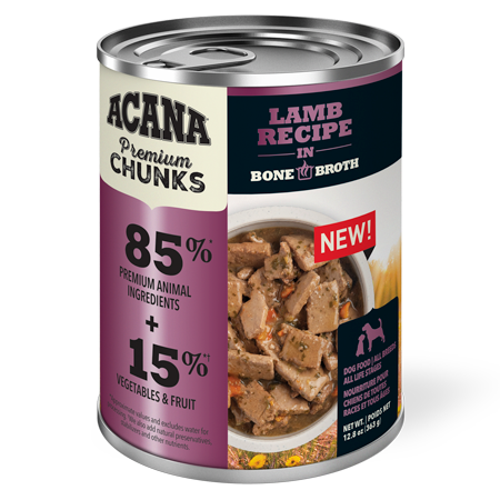 ACANA® Premium Chunks Lamb Recipe In Bone Broth Dog Food Can