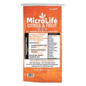 MicroLife Citrus & Fruit 6-2-4 in orange bag.