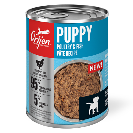 ORIJEN Premium Puppy Poultry & Fish Pâté Recipe Dog Food Can